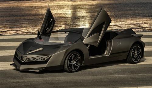 Elibriea: концептуальный суперкар в стиле бомбардировщика Стелс. 06