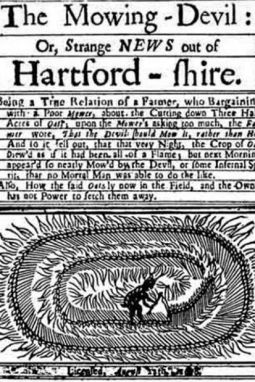 Брошюра из 1678 года по-своему объясняет появление кругов на полях. 04