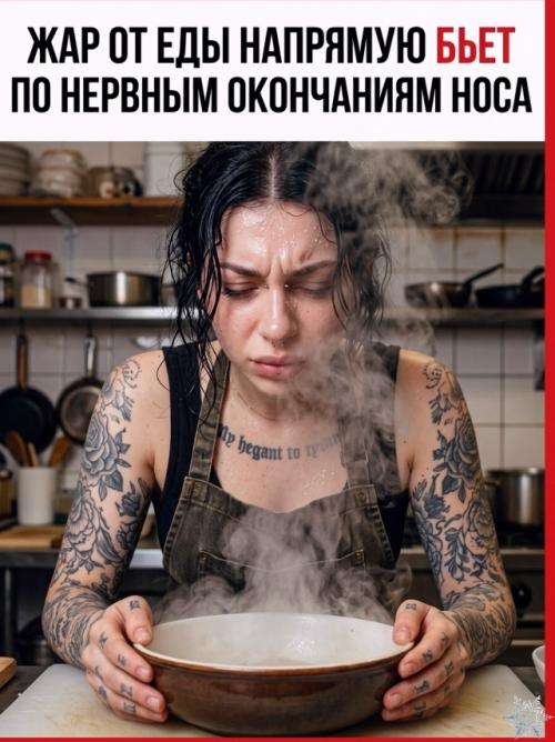 Почему из носа течёт, когда ешь горячий суп? 01