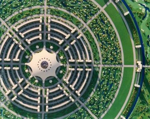 Планировка идеального города, разработанная Жаком фреско.

