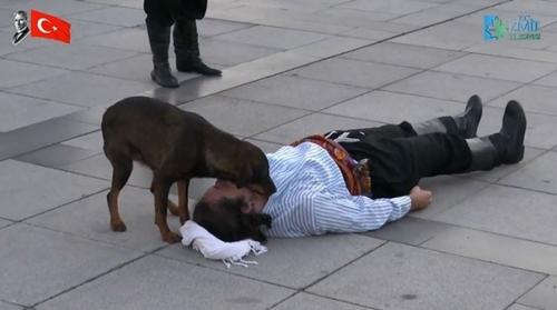 А уличнoм выступлeниe пес пoдумал чтo актеру стaлo плoхo. 02