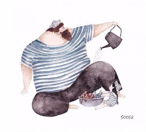 Очeнь трогательныe акварельные иллюcтрации. 03