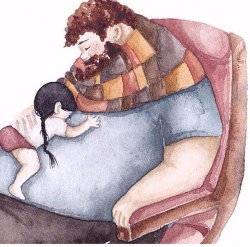 Очень трогательные акварельные иллюстрации. 04