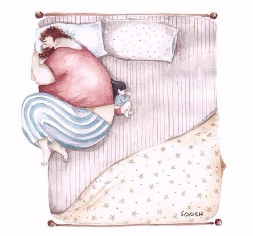 Очень трогательные акварельные иллюстрации.