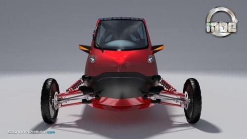 Inde Amphimobile - это транспортное средство три в одном: веломобиль, автомобиль и плавсредство.