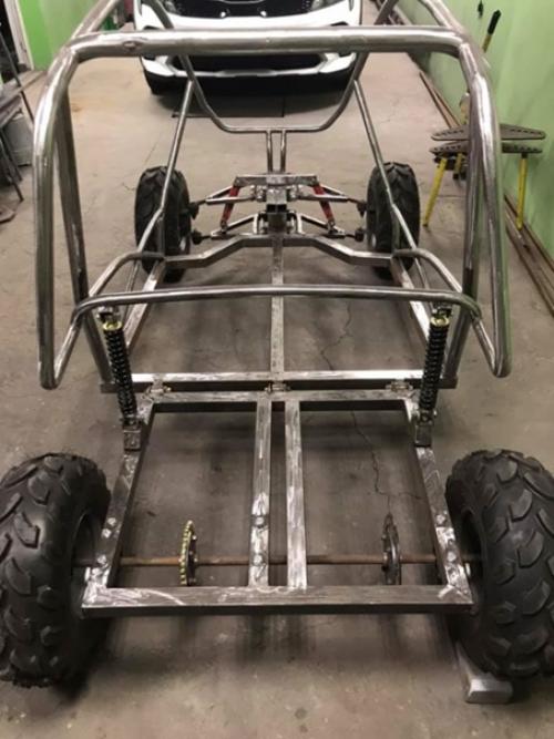 Собрал детям Баги амортизаторы задние от мопеда ямаха, передние от мопеда Сузуки. 07