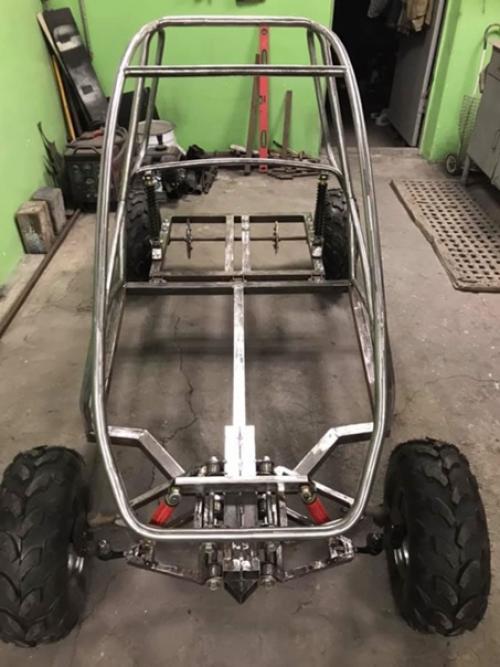 Собрал детям Баги амортизаторы задние от мопеда ямаха, передние от мопеда Сузуки. 03