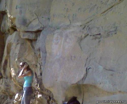 Скала лик Христа, на нижне - архызском городище. 04 Скала лик Христа, на нижне - архызском городище. 04