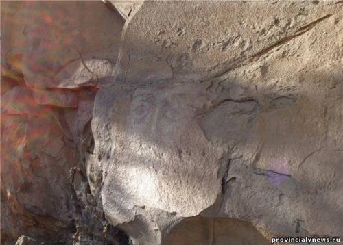 Скала лик Христа, на нижне - архызском городище. 01 Скала лик Христа, на нижне - архызском городище. 01