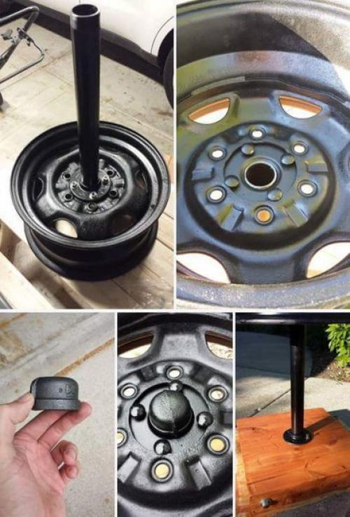 Гриль из автомобильного диска. 09