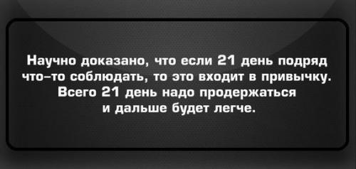 21 день.

Именно такое количество суток необходимо человеку для приобретения совершенно любой привычки.  