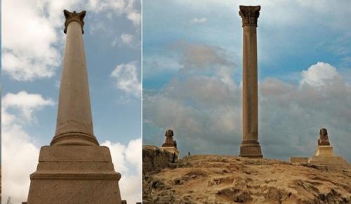 Помпеева колонна.  Помпеева колонна (колонна Помпея) - это огромный монолит, триумфальная колонна из красного гранита в Александрии (Египет. 02