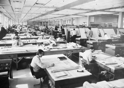 Как выглядели офисы инженеров и архитекторов до появления Autocad. 02