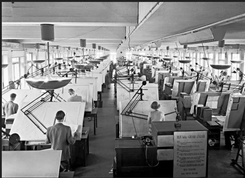 Как выглядели офисы инженеров и архитекторов до появления Autocad. 05