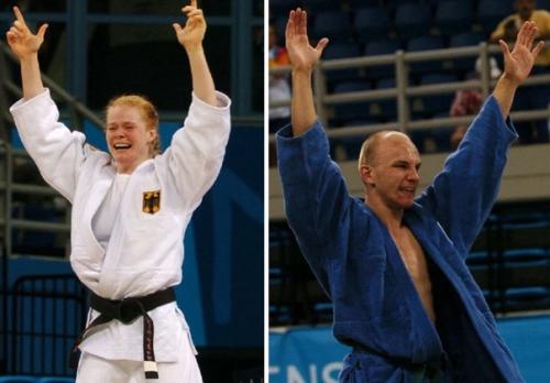 Поднятие рук вверх, выпячивание груди и запрокидывание головы назад - это всем знакомая поза спортсменов, победивших в соревнованиях. 01