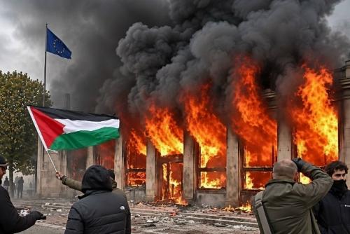 Во Франции протестующие угрожают уничтожить лувр и эйфелеву башню. 02