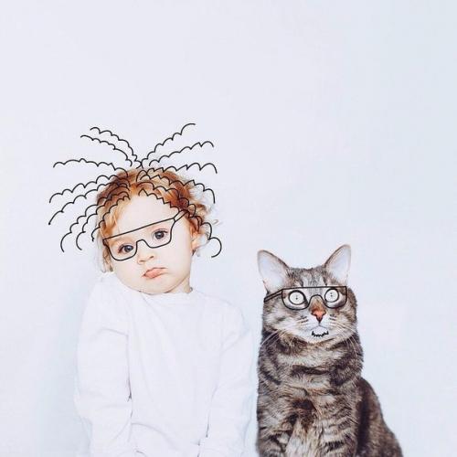 Милая Девочка и Серьезный кот. 02