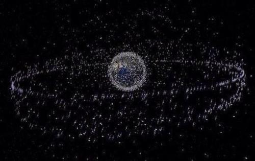 Все орбитальные спутники земли на одном изображении.