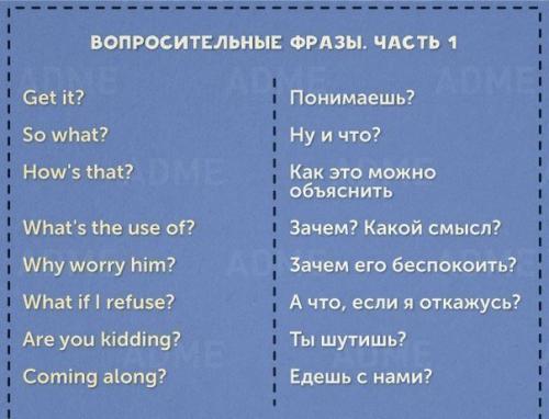 10 карточек с необходимыми фразами для общения на английском. 03