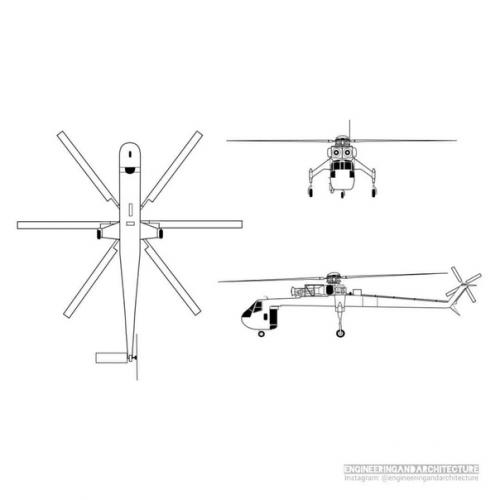 Sikorsky S - 64 Skycrane - американский двухмоторный тяжелый вертолет. 06