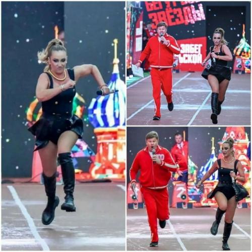 Ольга Бузoва выиграла легкoатлетический забег у свoегo заклятoгo друга Дмитрия губерниева.
