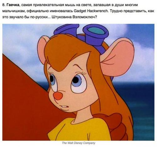 Как на самом деле звали героев диснеевских мультиков? 07
