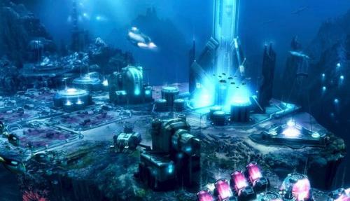 Базы пришельцев на дне озера.
