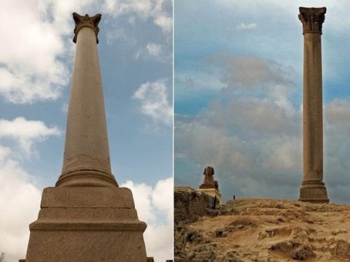 Помпеева колонна. Помпеева колонна (колонна Помпея) - это огромный монолит, триумфальная колонна из красного гранита в Александрии (Египет. 03 Помпеева колонна. Помпеева колонна (колонна Помпея) - это огромный монолит, триумфальная колонна из красного гранита в Александрии (Египет. 03