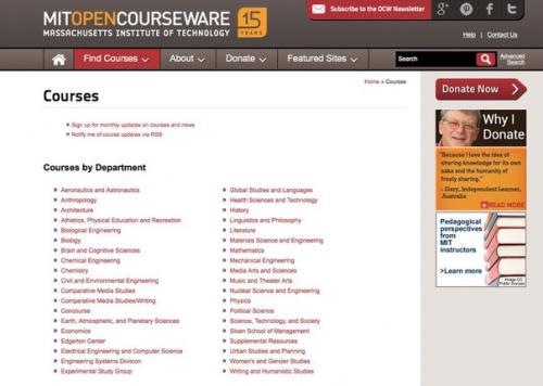 MIT открыл доступ ко всем учебным материалам.