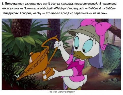 Как на самом деле звали героев диснеевских мультиков? 02