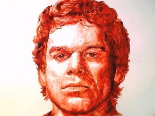 Художник - самоучка рисует портреты двумя руками одновременно. 01