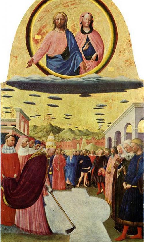 Изображения нло на фреске в грузинском соборе. 05 Изображения нло на фреске в грузинском соборе. 05