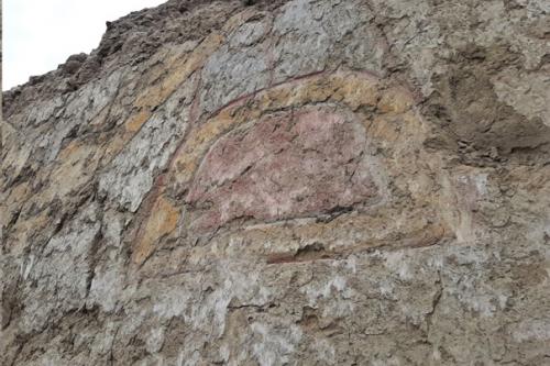 3200-Летняя фреска с изображением бога - паука на стене пирамиды в перу. 07