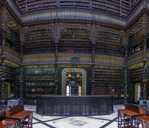 Роскошная готическая библиотека в Бразилии. 03