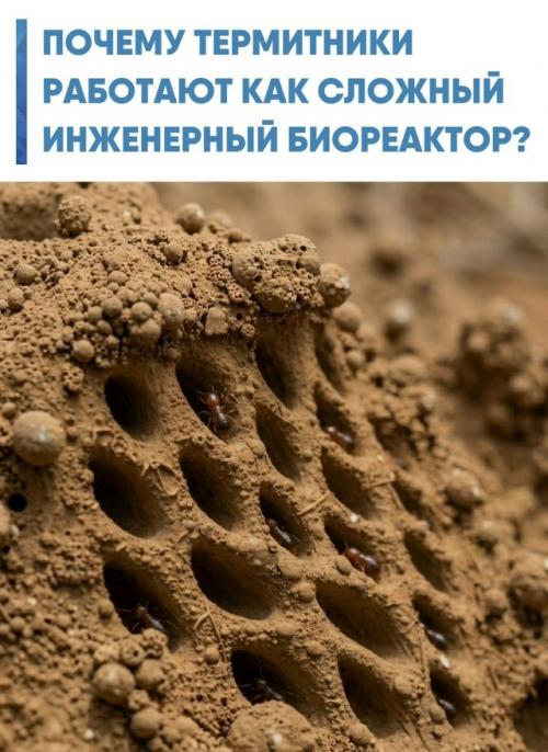 Девятиметровые башни термитов Macrotermes выглядят как статичные кучи земли, но на деле это постоянно перенастраиваемая система климат - контроля.  