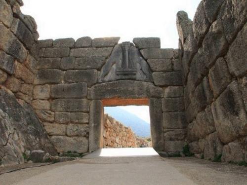 Львиные ворота в микенах, Греция. 01
