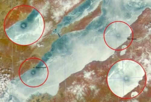 Загадочные круги на льду Байкала. 01