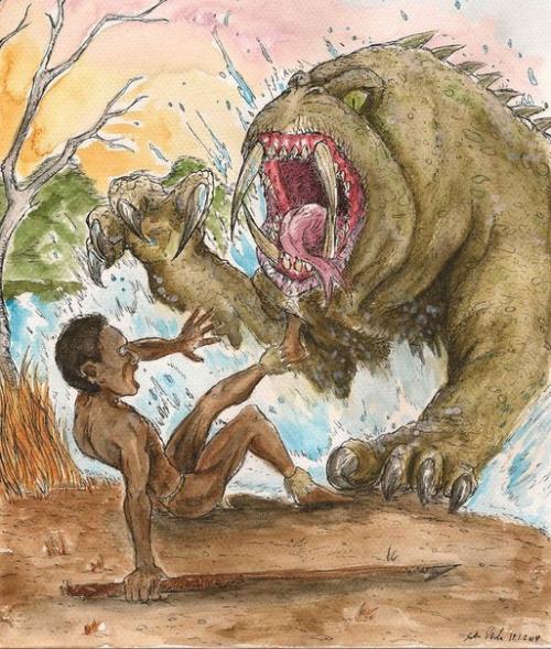 Австралийский буньип: фантазии аборигенов или реальный и еще не открытый зверь. 01