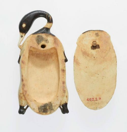 Миниатюрный древнеегипетский косметический сосуд в виде утки. 03