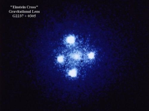 Крест эйнштейна под гравитационными микролинзами. 01