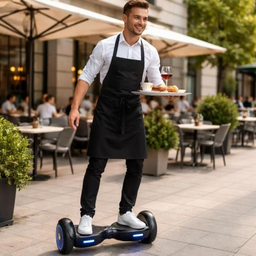 В Китае официанты на ховерборды пересели.

