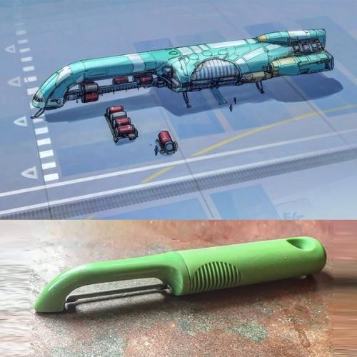 Американский художник Эрик джеус превращает самые обыденные вещи в настоящие звездолёты. 08