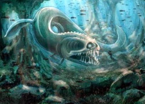 Места появлений загадочных животных в воде.