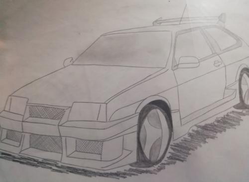 Один парень прогнал через нейросеть Stable Diffusion свои детские рисунки машинок и получил полноценные концепт - Арты автомобилей. 06