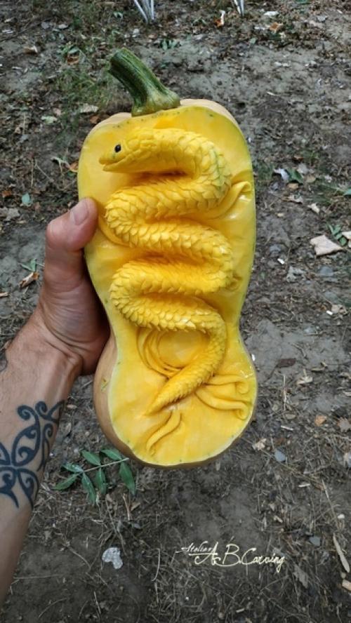 Скульптуры из тыквы: не только на хэллоуин! 08