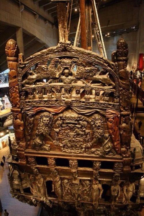 Резная корма боевого корабля Ваза, Швеция, 1627.
