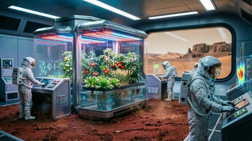 Биотехнологи научились выращивать еду на Марсе из пыли и микробов.

