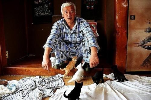 Этот японец вернулся в зараженную зону фукусимы, чтобы кормить брошенных там животных. 06