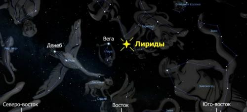 Один из самых заметных звездопадов весны.

