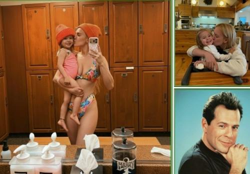 Гены - не вода: Румер Уиллис показала дочь, которая унаследовала фирменный прищур Брюса.

